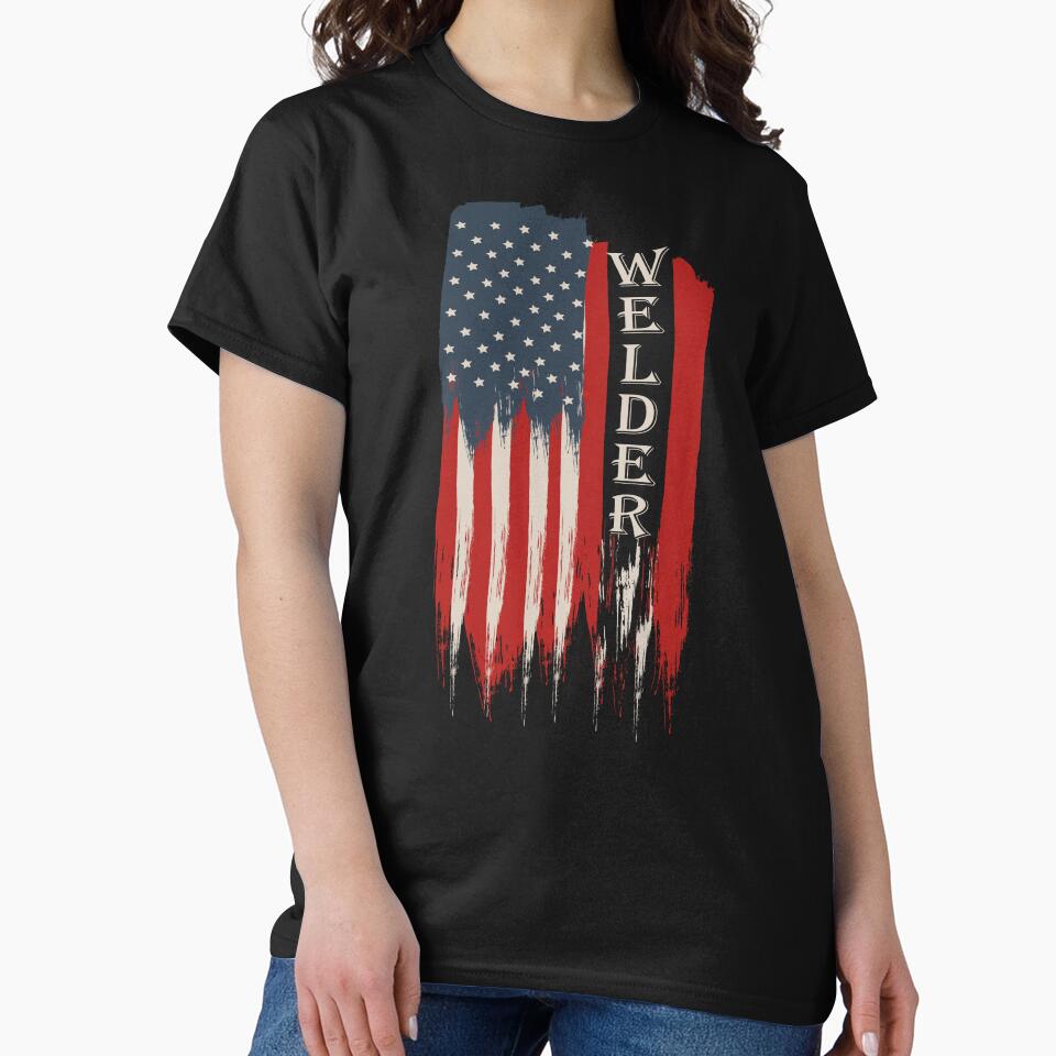 American Flag Welding Shirts by patroart