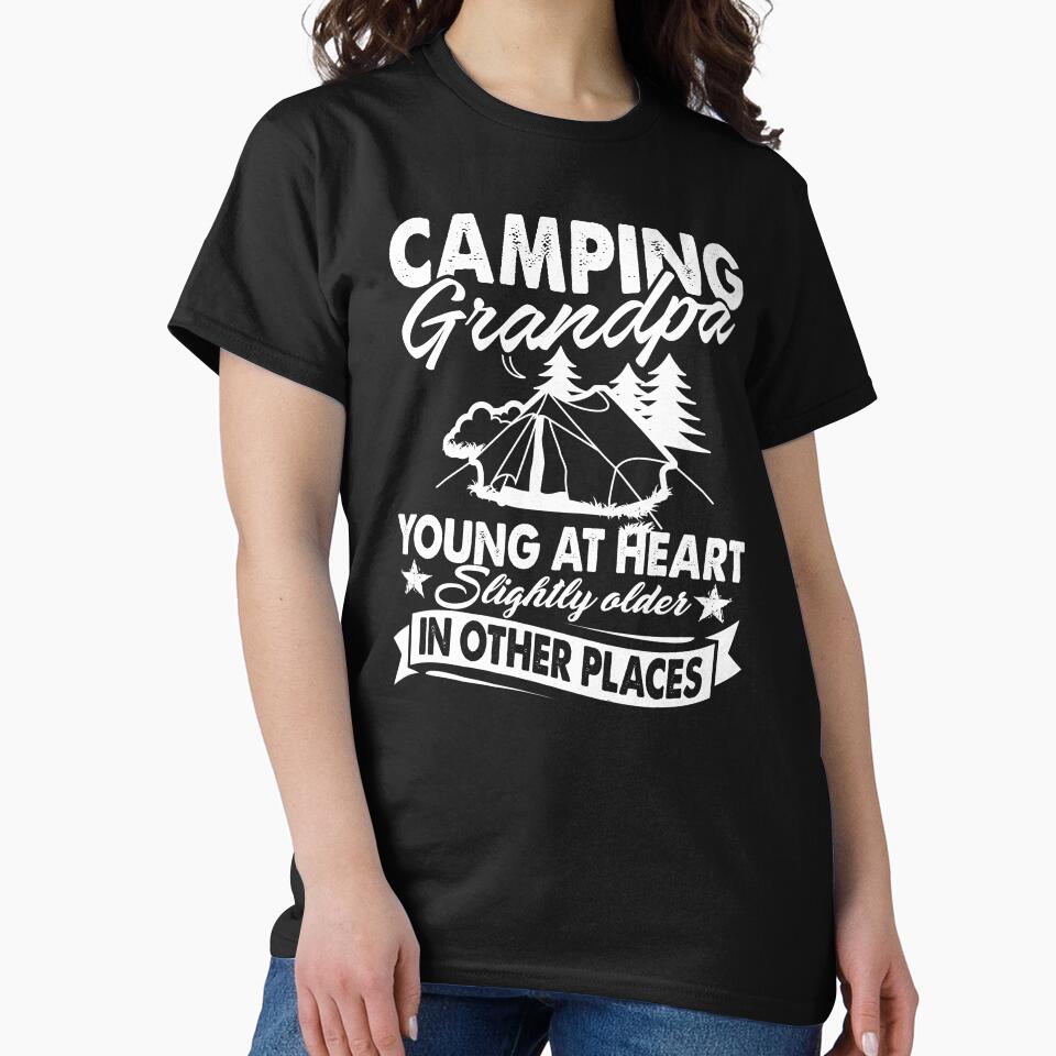 Camping Grandpa Young At Heart by UnknownArtistt