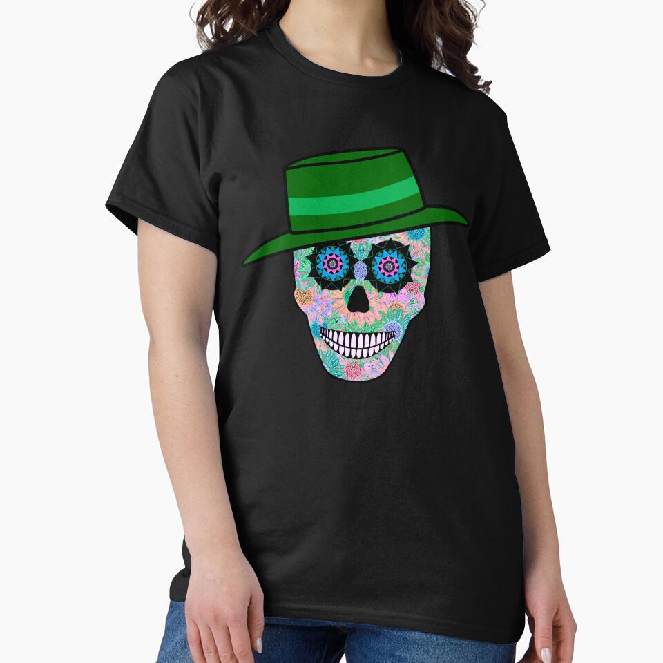 Dia De Los Muertos Sugar Skull Green Hat by mrtraz