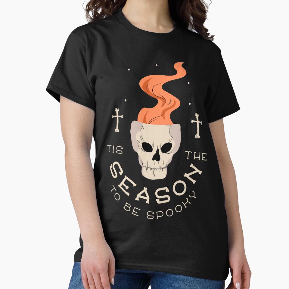 Tis The Season To Be Spooky - Halloween Skull by MnEmzStudio