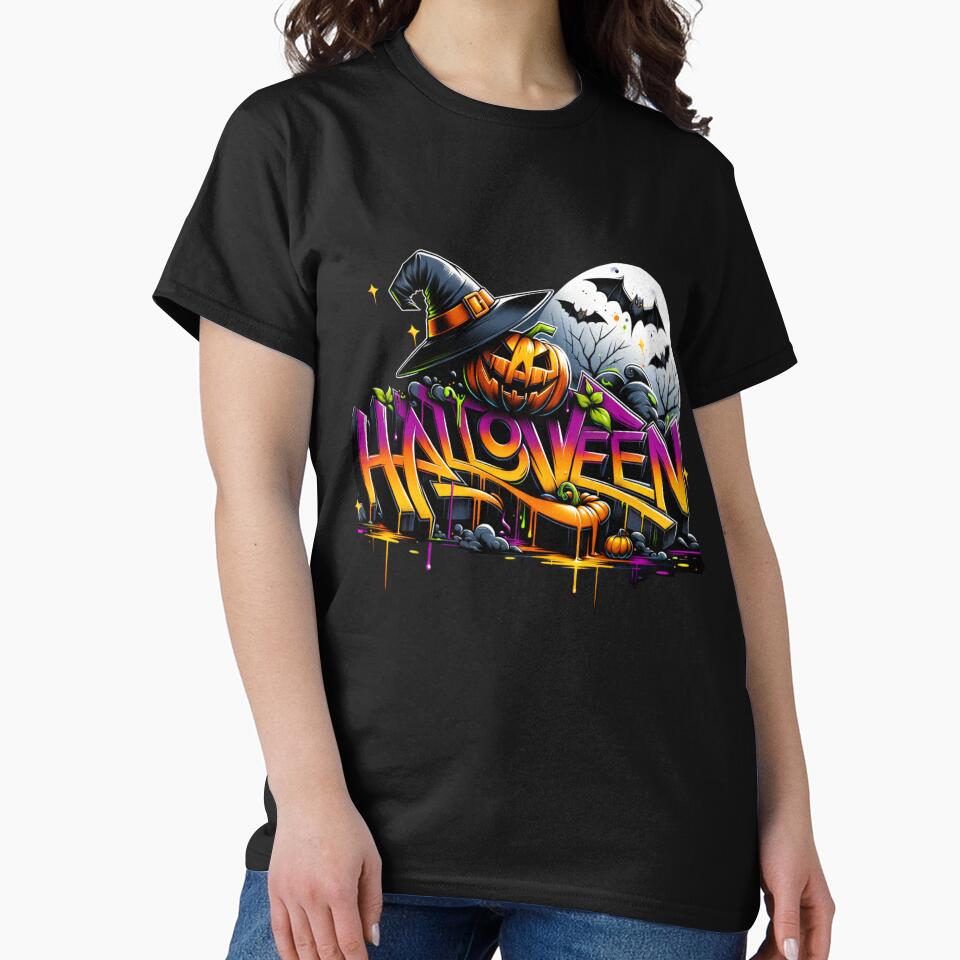 Halloween pumpkin – Spooky Halloween Watercolor Design for Apparel & Decor by artedigital99