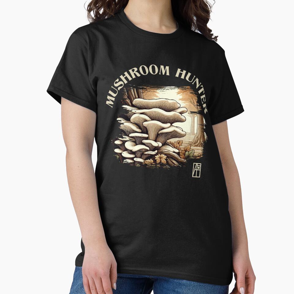 MUSHROOMS - Mushrooms Hunter - Oyster Mushroom Hunter - Oyster Mushroom Forager by ArtProjectShop
