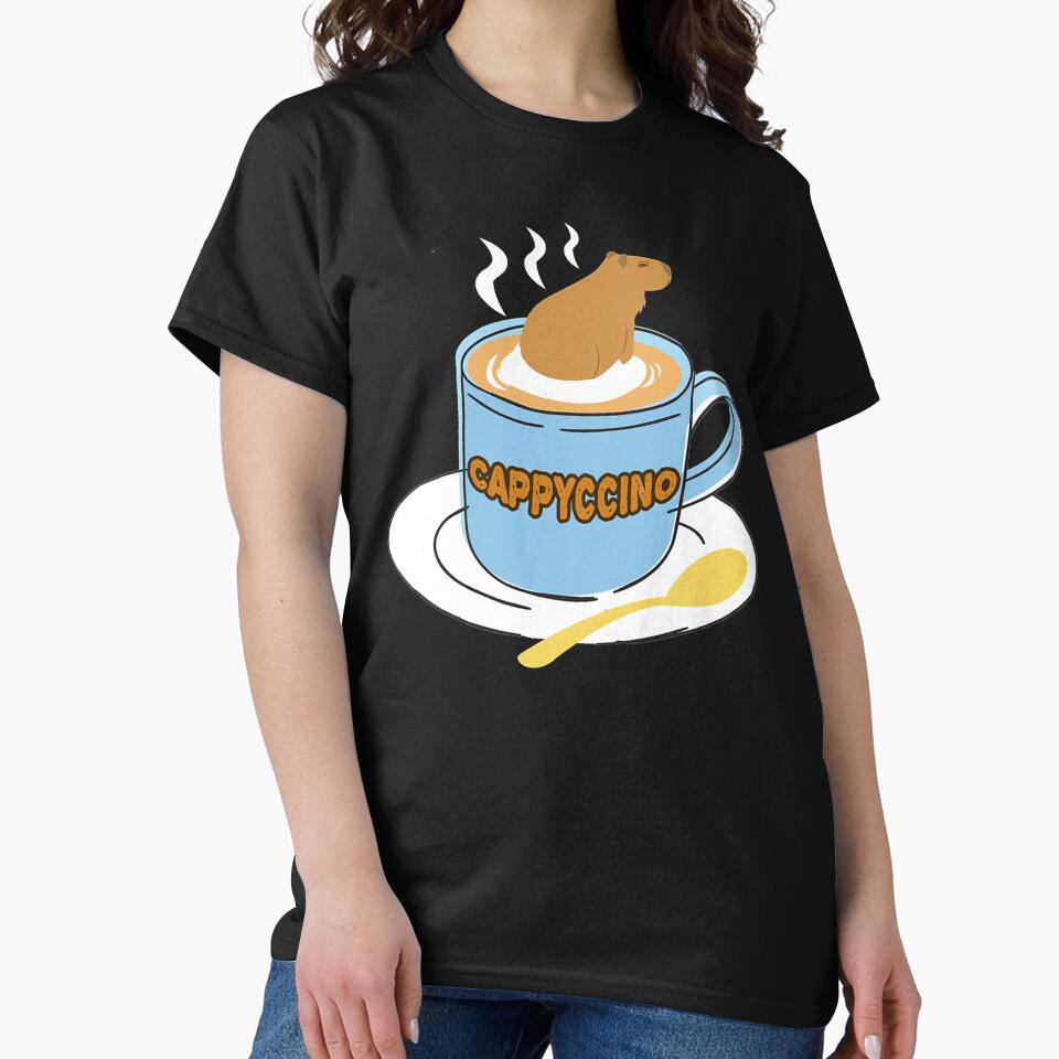 Cappyccino Capybara Coffee Pun by HulonSoppitt