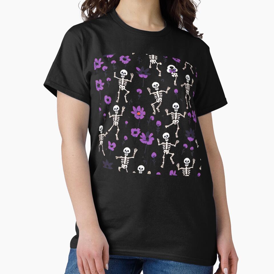 Skeletons Dancing, Skeletons and Flowers by DotisDreams