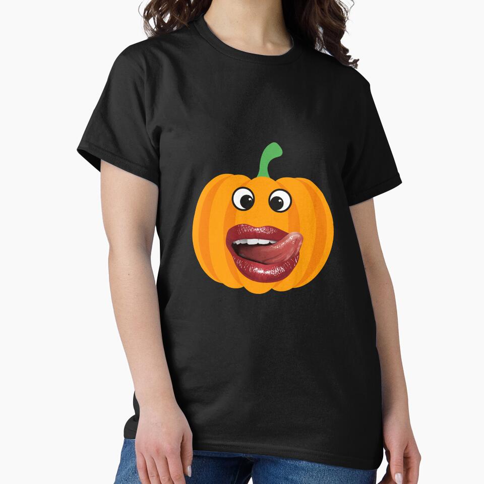 Funny Lip Licking Pumpkin by ijdesigns