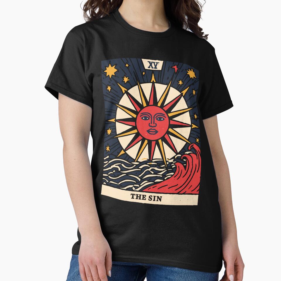 Red Sun Tarot Card T-Shirt Design 127sm by 127sm