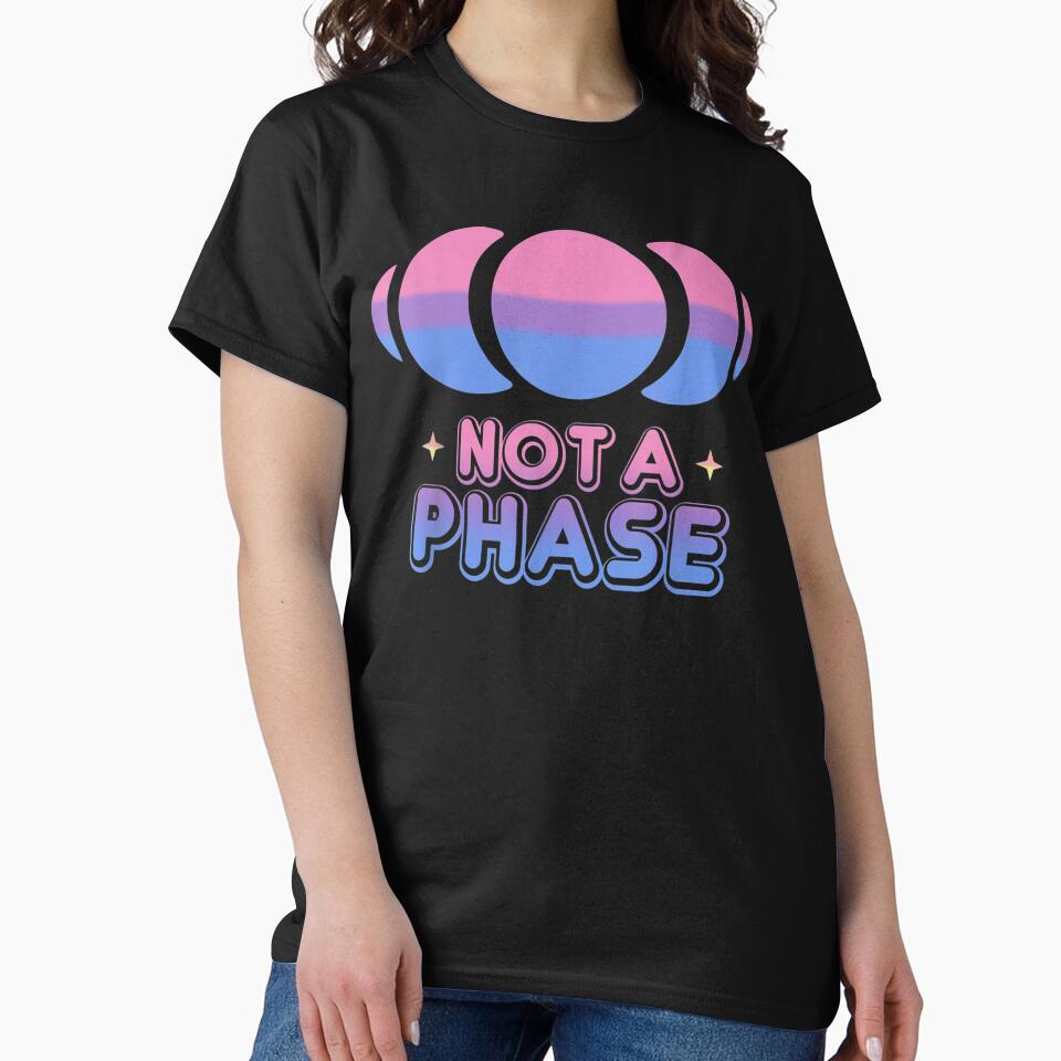 Pastel Goth Not A Phase Kawaii LGBT Bi Pride Flag Moon by DeannaMarks