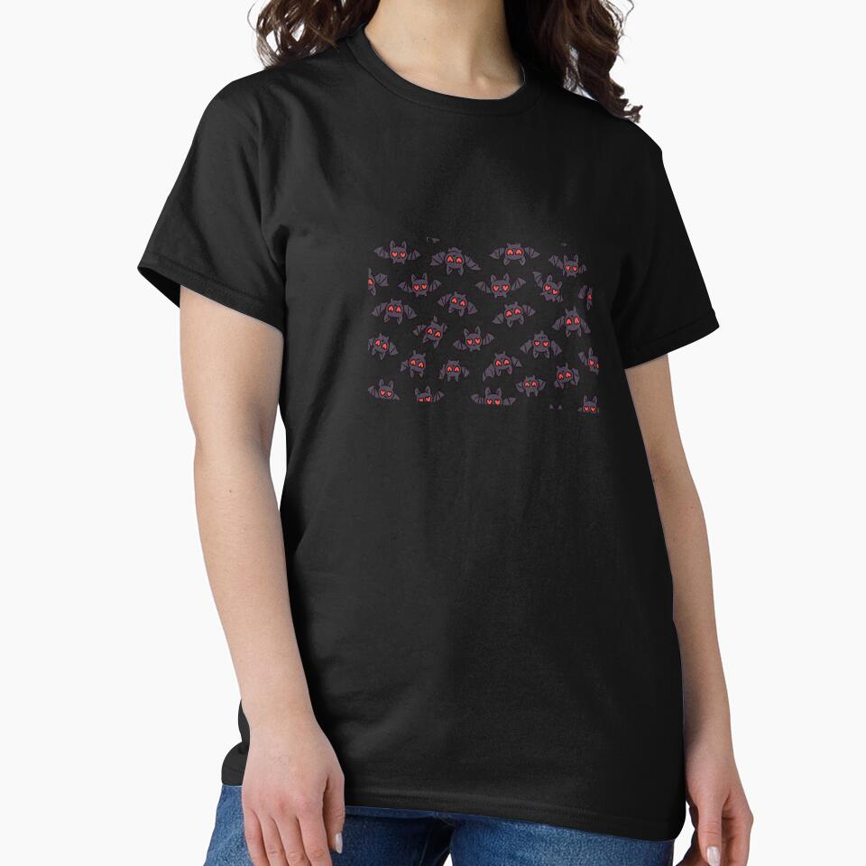 Cute Kawaii Bats with Heart Eyes Seamless Pattern – Adorable Halloween Vampire Bat Design by Malumaluu