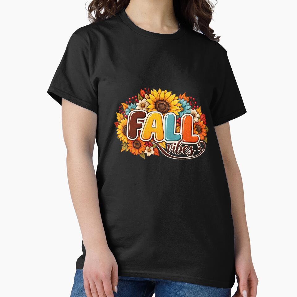 Fall Vibes Autumn Floral Vintage Design by Final Chance Designs⭐️⭐️⭐️⭐️⭐️