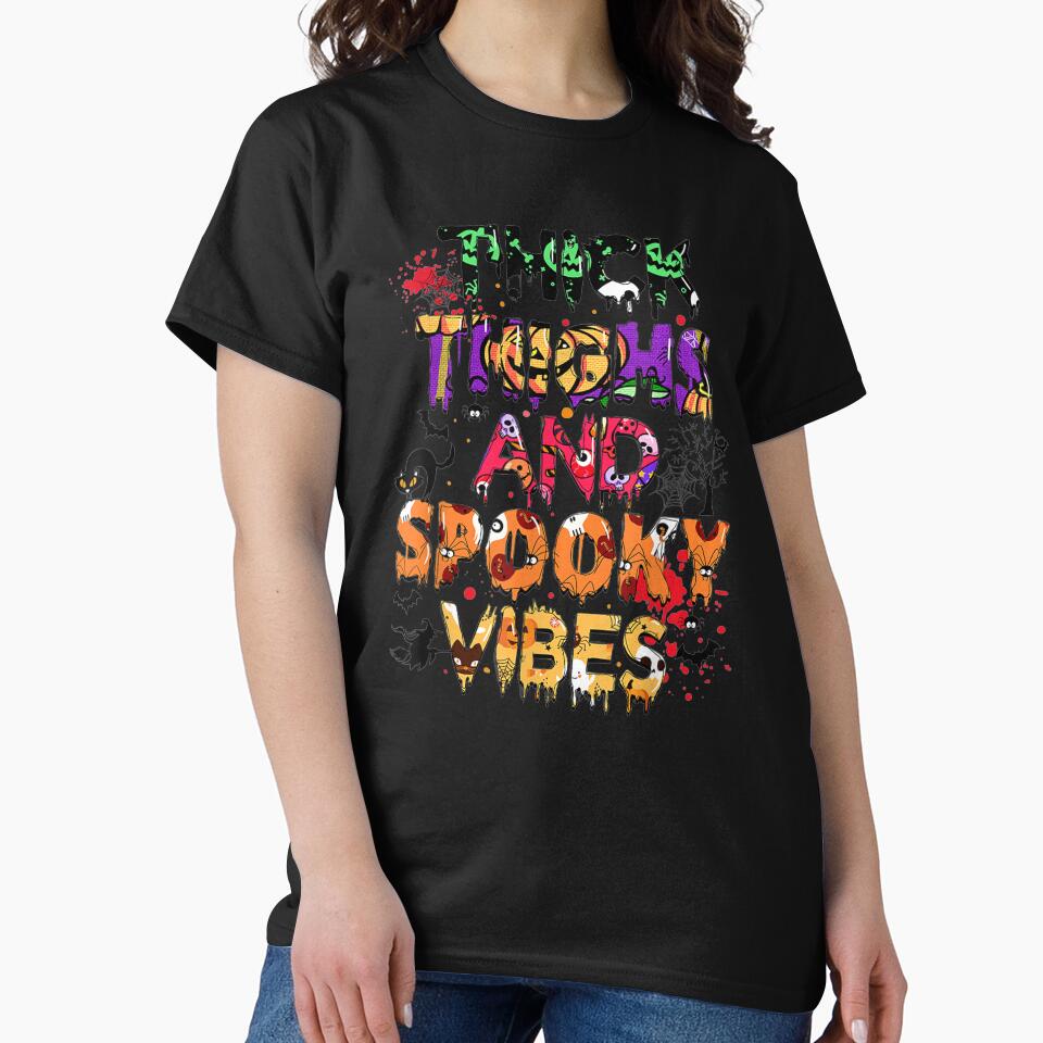 Thick Thighs And Spooky Vibes Funny Halloween Costume by AdonisShop