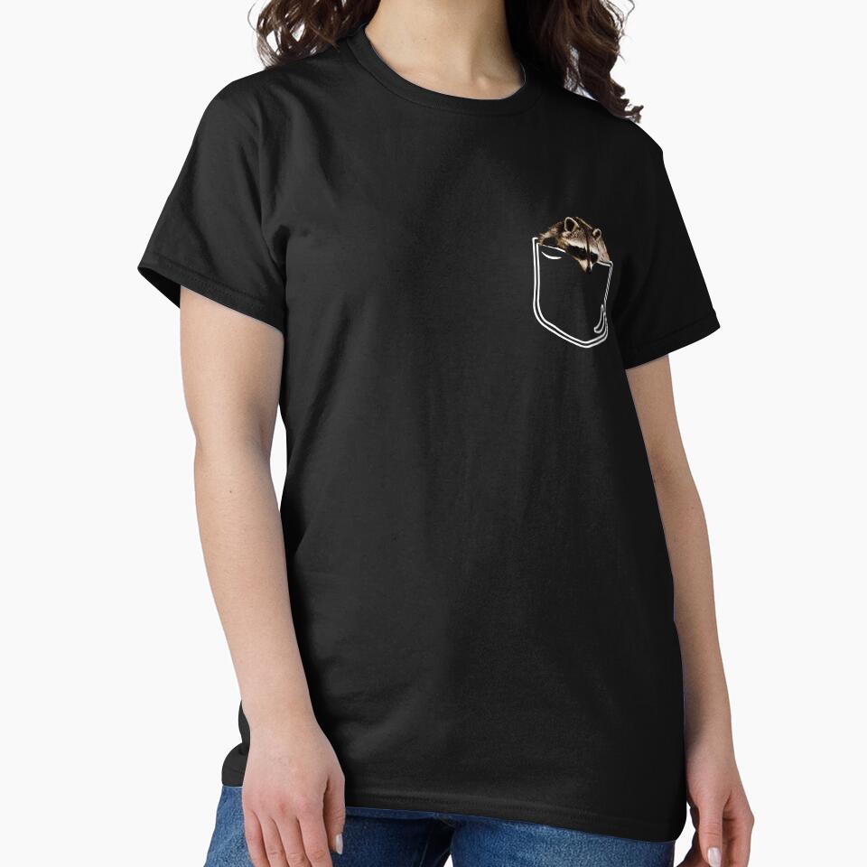 Pocket Raccoon Shirt, Funny Raccoon In Pocket by geekidriss