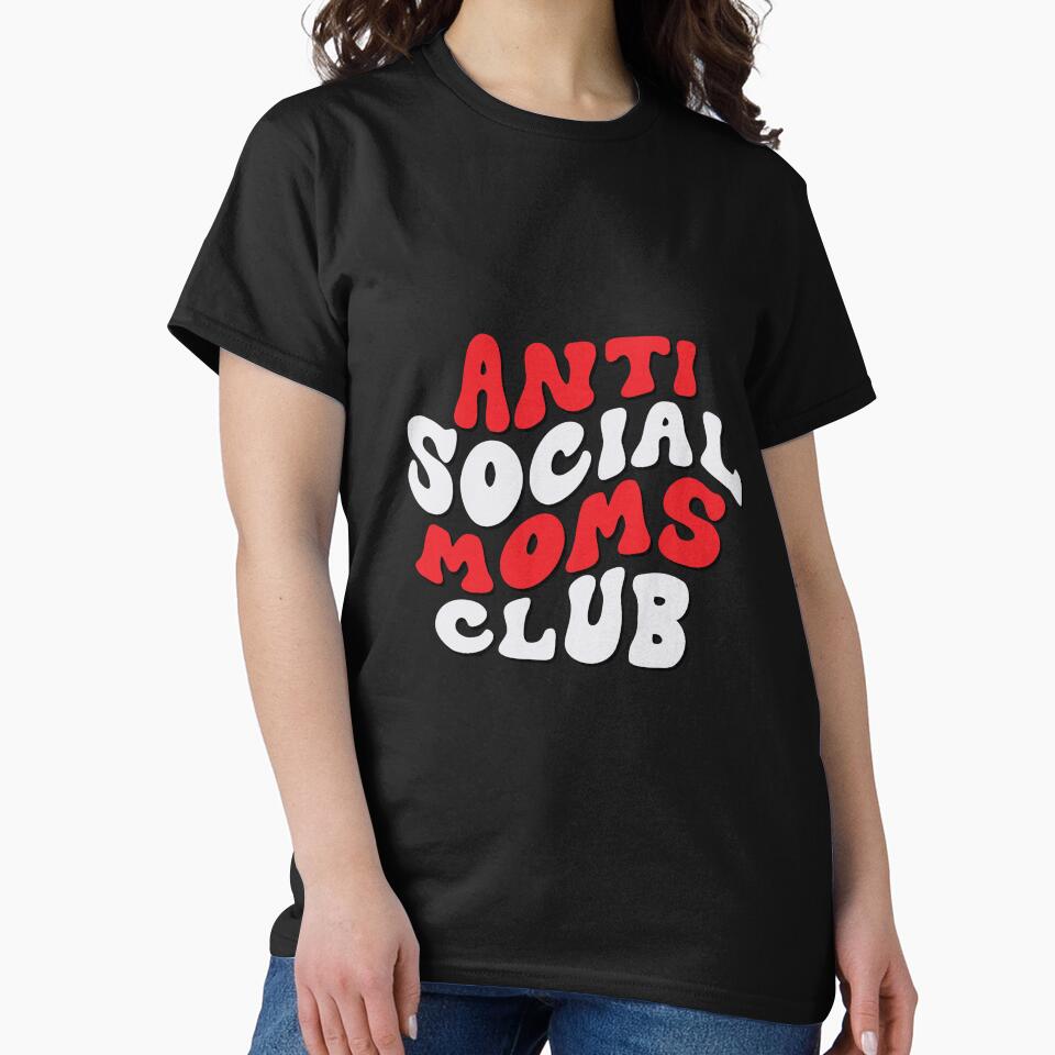 Halloween Anti Social Moms Club Tired Mom Club Funny Mama by clothesy7
