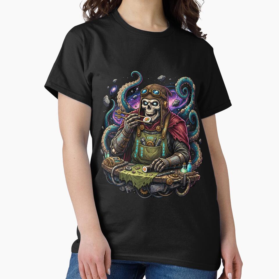Cosmic Sushi Skeleton Steampunk Mechanic by netimdomains