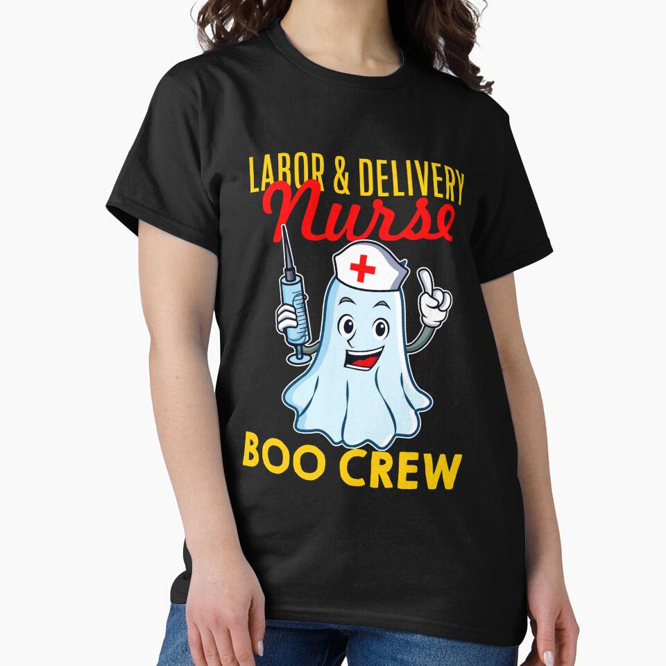 Labor & Delivery Nurse Boo Crew Cute Halloween by TrendJunky