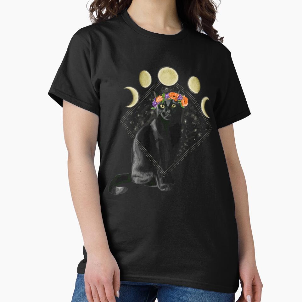 Black Moon Cat by DrawBotanical