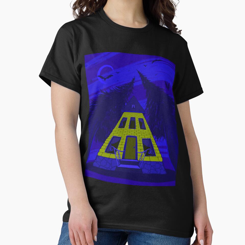 Yellow Haunted House Spooky Vibes Midnight Haunting by ArtByPRKR