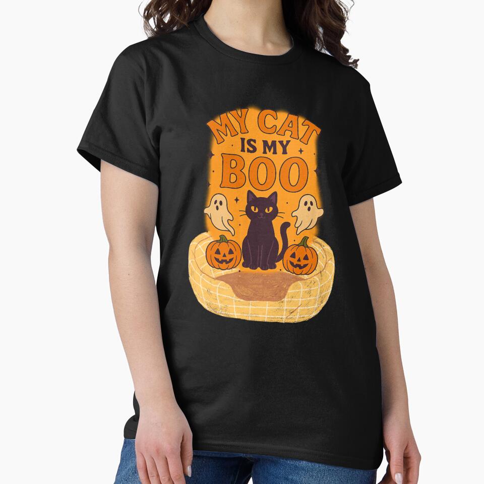My Cat Is My Boo – Cute Funny Halloween Cat Design by Tadeusz1