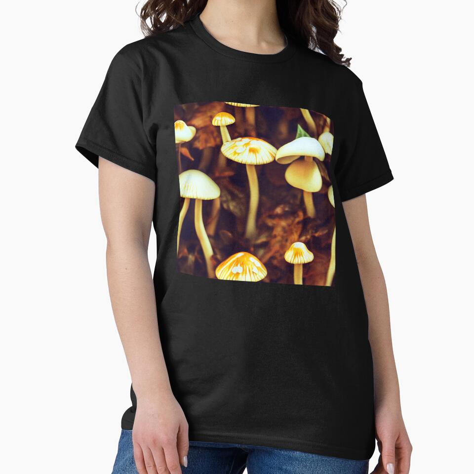 Small mushrooms growing from the forest floor by JinxedMonster