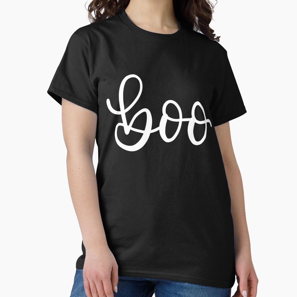 Boo - Script in White by eaprice19