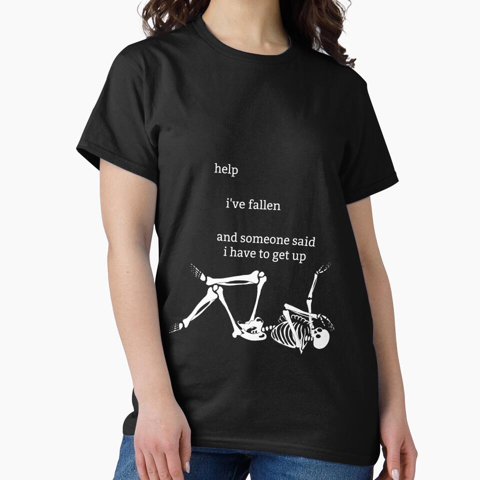 Copy of Sassy Skeleton "Help I've fallen" Funny Saying by sassyskeleton