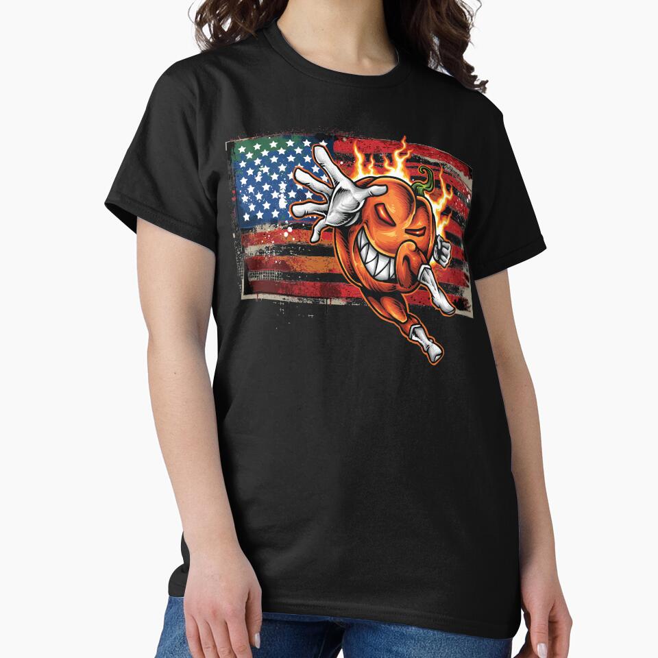 USA Flag Halloween Pumpkin Foodietoon by ProjectX23