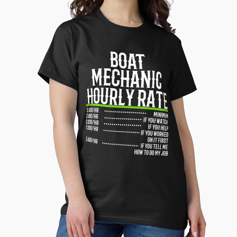 Boat Mechanic Hourly Rate by TeesYouWant