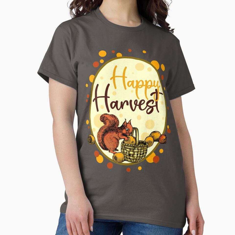 Happy Harvest Squirrel by sandpiperstudio