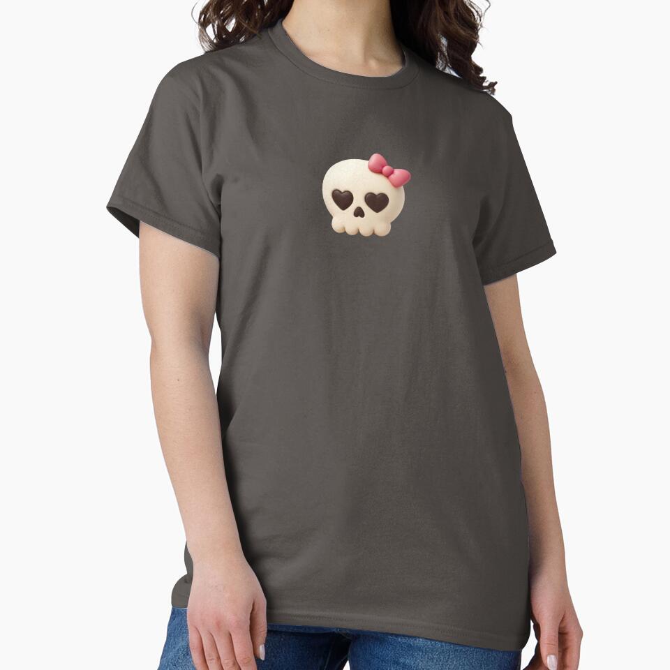 Happy Little Skull With Pink Bow & Heart Eyes by deisgnsbyshane