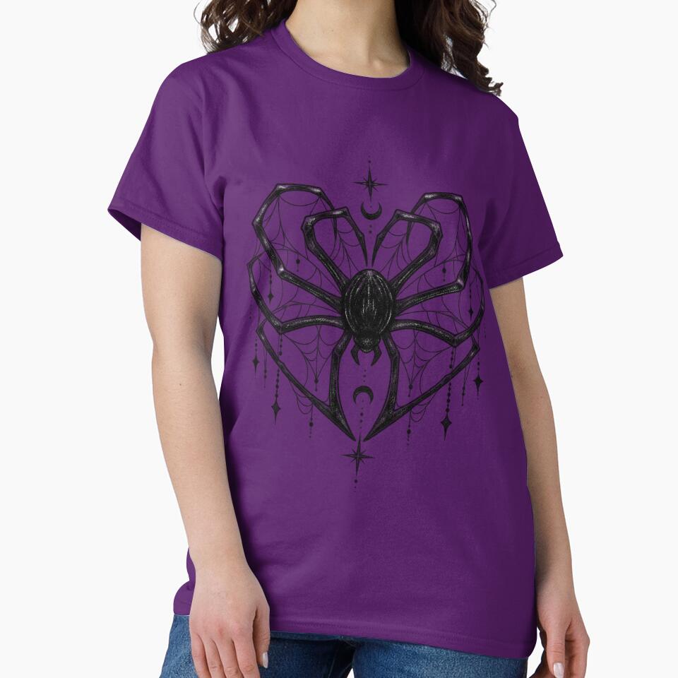 Decorated Spider Heart Legs Celestial Halloween Design by bipsybutton