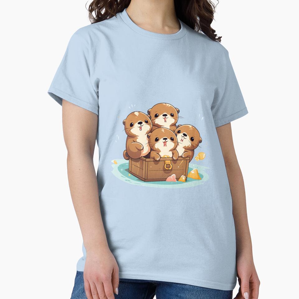 Kawaii Otters in a box by MilkyBerryShop
