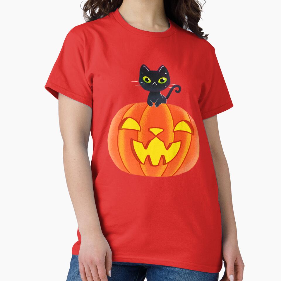 Cat pumpkin - Funny Halloween by Hoetoons