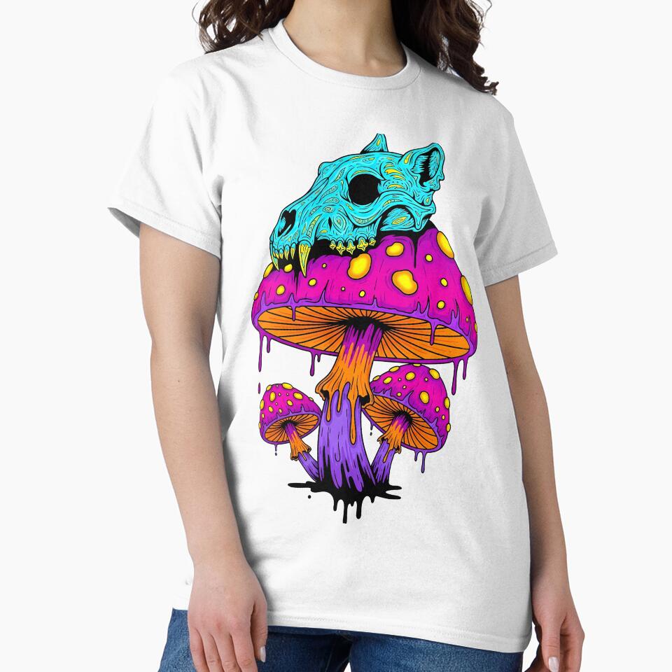 Psychedelic Mushroom Skull by Thunderbelts