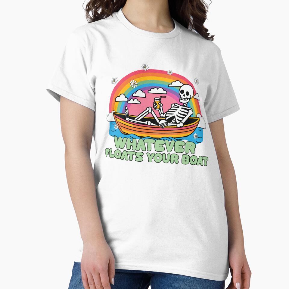 Funny Skeleton, relaxing on a boat, and a rainbow - Whatever floats your boat by JuliaPop