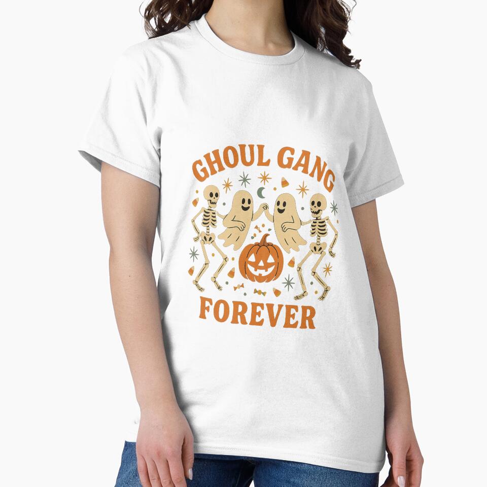 Ghoul Gang Forever – Retro Skeleton and Ghost Halloween Dance Party by FluffyCreative