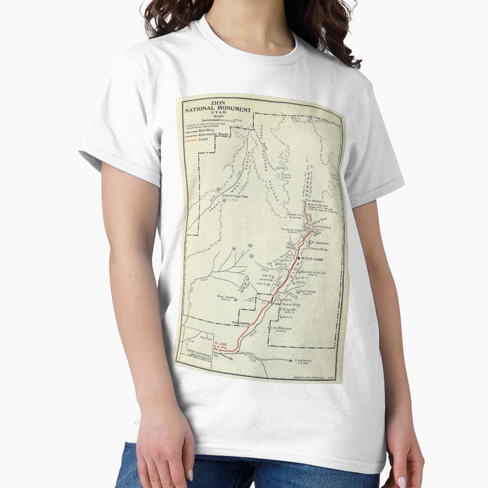 Vintage Zion National Park Map (1919) by BravuraMedia