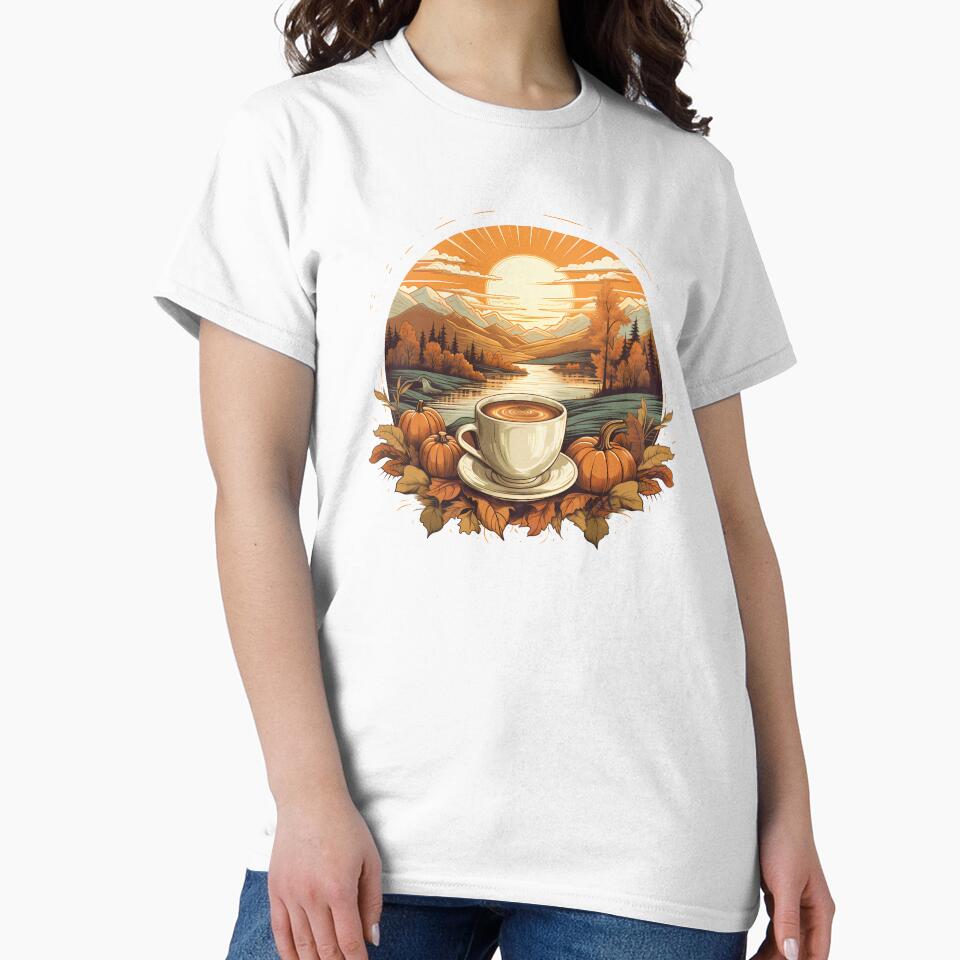 Pumpkin Spice, Sunset, Mountains, Rivers, Trees Fall GIft by NearlyNow