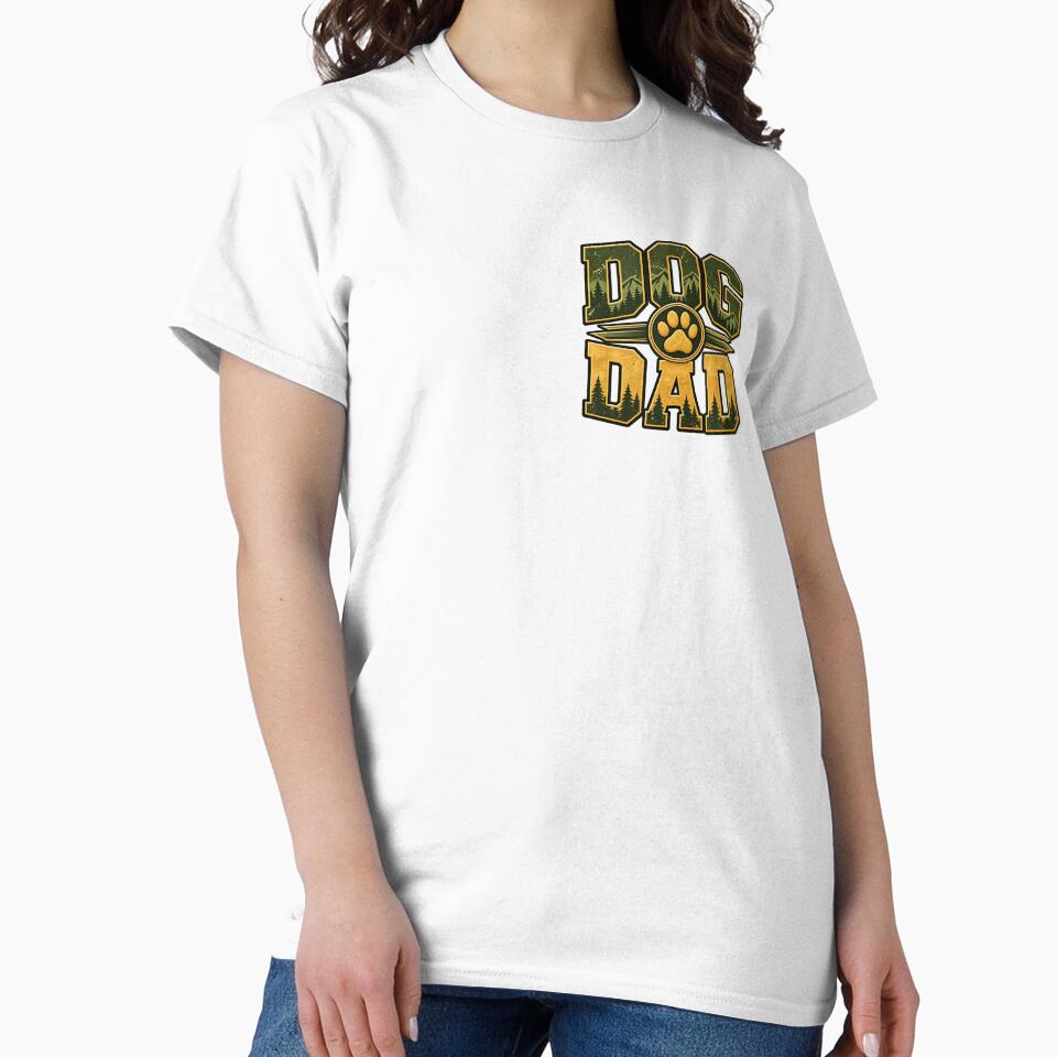 Dog Dad Rugged Outdoor Typography Funny Dog Lover Gift Shirt by Rod & Retriever
