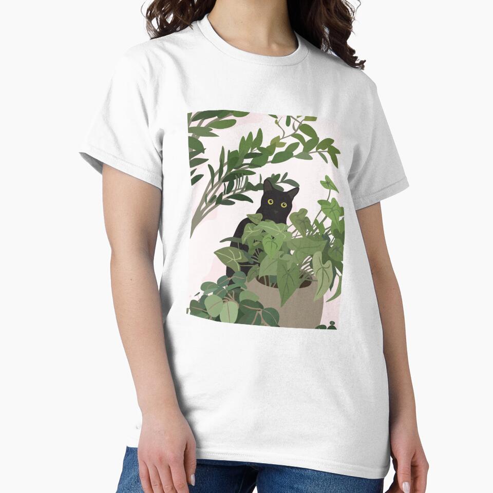 Cat with Plants by zykydesigns