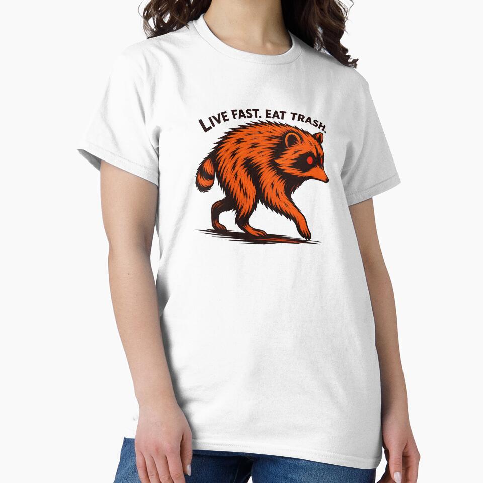 Jimothy Raccoon - Live Fast Eat Trash – Funny Trash Panda Raccoon Vintage Design by JessArty ⭐⭐⭐⭐⭐