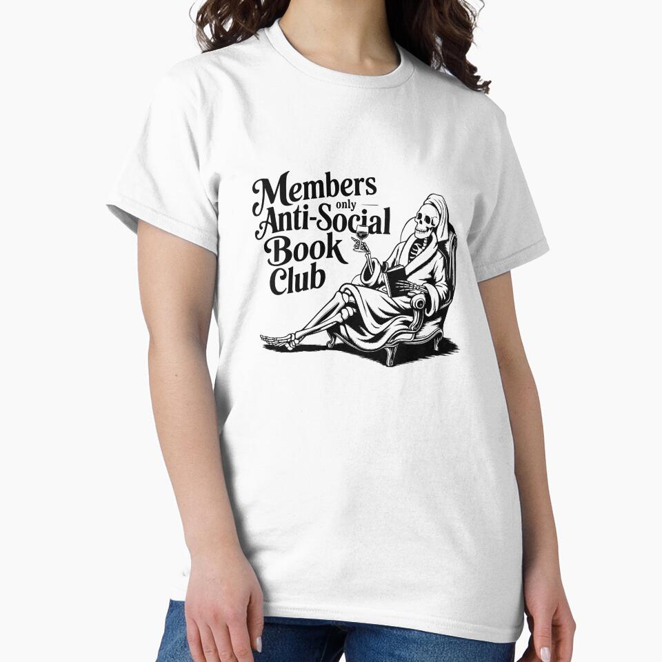 Anti-social book club – funny introvert reader design by CleanDecor