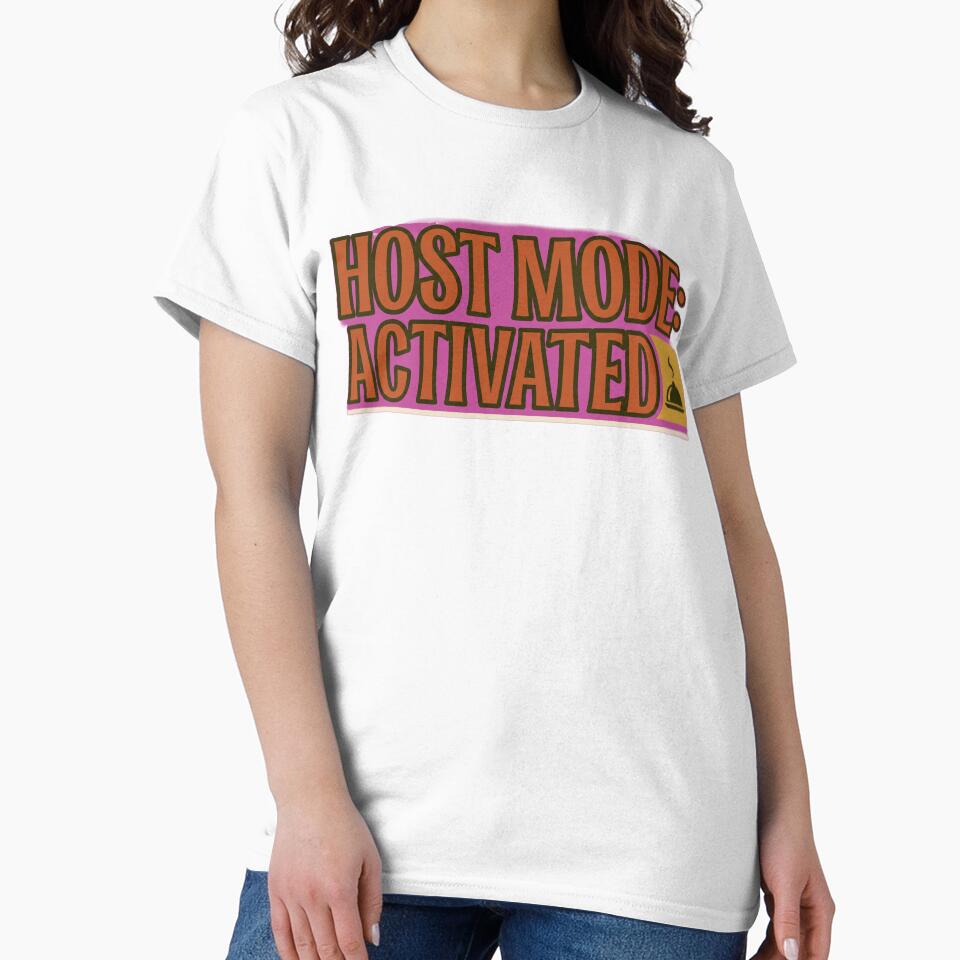 Host Mode Activated Friendsgiving Funny Typography Sticker by Ninjacatoff