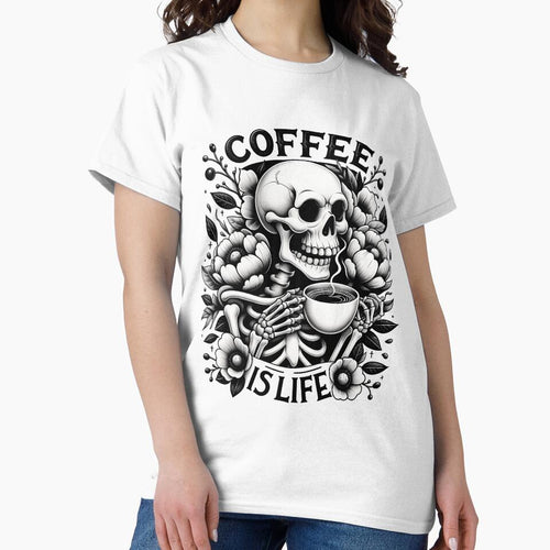 "Coffee Is Life" Funny Skeleton by FlawlessSeams