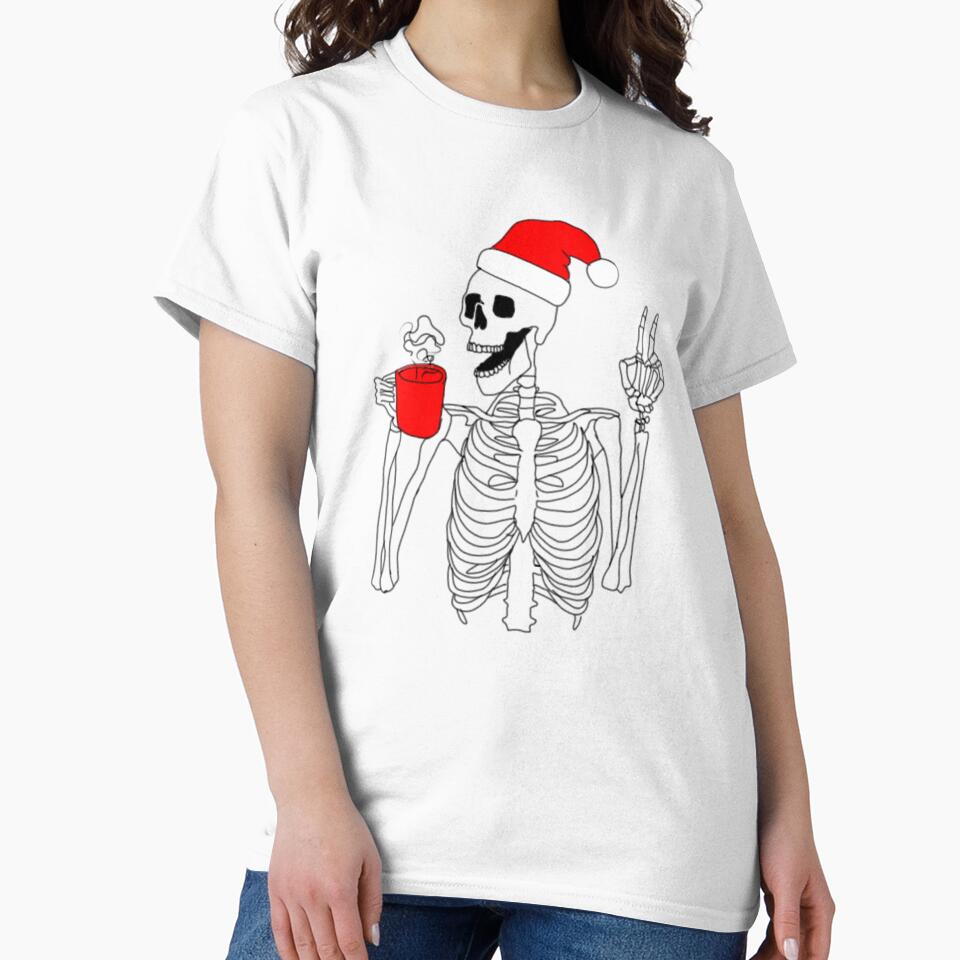 Funny christmas skeleton santa skeleton by vyascreations
