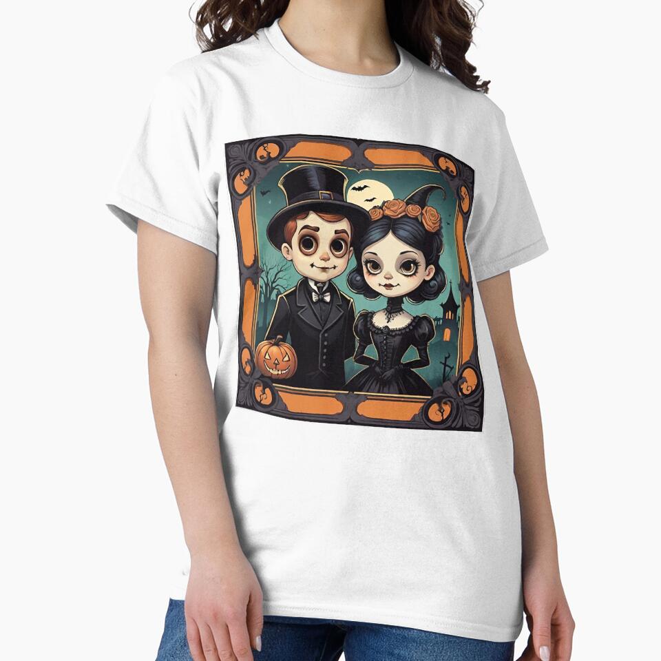 Cute Victorian Halloween Couple by Spike The Punch Design Co.