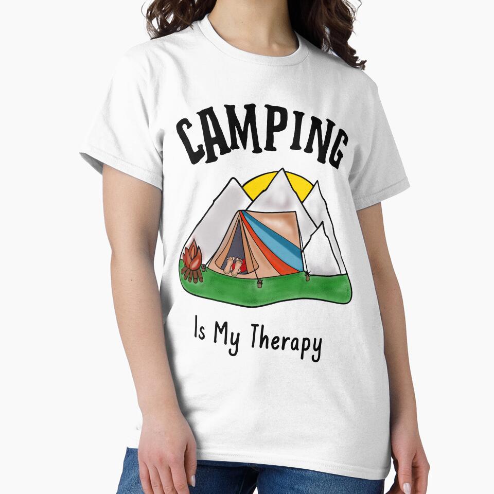 Camping Is My Therapy For Mental Health by Sartoris Art