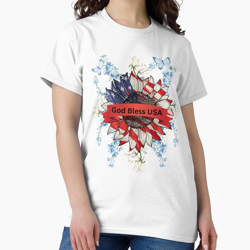 God Bless USA by Kennedy Fun Tee's
