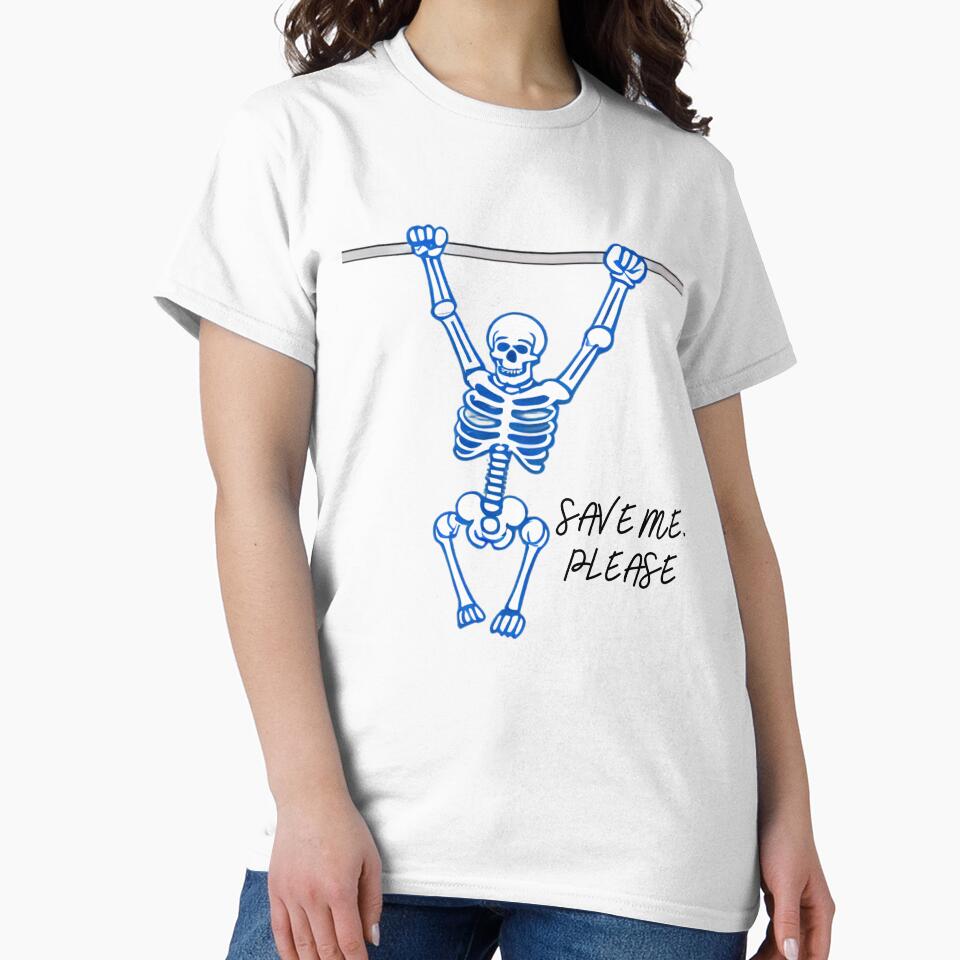 Save me please, funny skeleton, hanging skeleton by Creativveworrld03