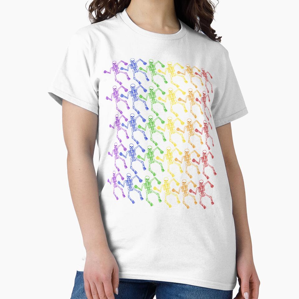 Dancing  Rainbow Skeletons by Unhinged Heather