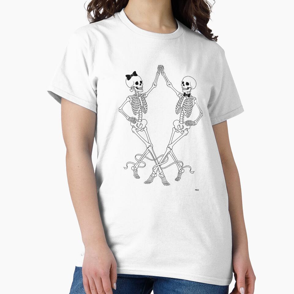 Skeleton Couple Dancing Together by Qenlo