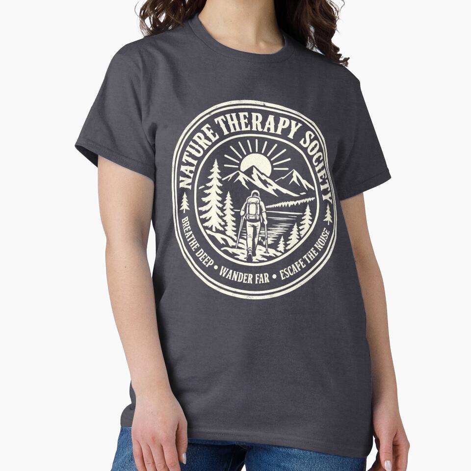 Nature Therapy Society – Vintage Hiking Outdoor Adventure by NomadIdeasCo